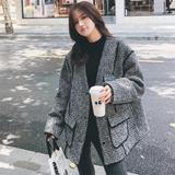 秋冬新款现货！！小香风粗花呢大衣已夹Q92P165K258，女装毛呢外套，两个王小姐