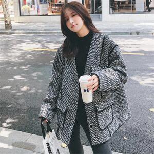 秋冬新款现货！！小香风粗花呢大衣 已夹 Q92P165K258图片