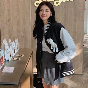 22秋季现货款！！青春的棒球服 小熊可拆卸 C135P100K149图片
