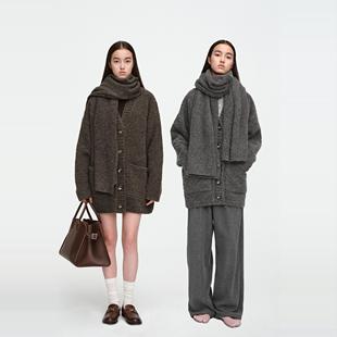 毛衣 羊毛圈圈毛高克重加厚女士针织大开衫 MHV ARCHIVE