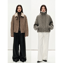 MHV ARCHIVE 澳洲粗花呢羊毛 女士秋冬夹棉外套