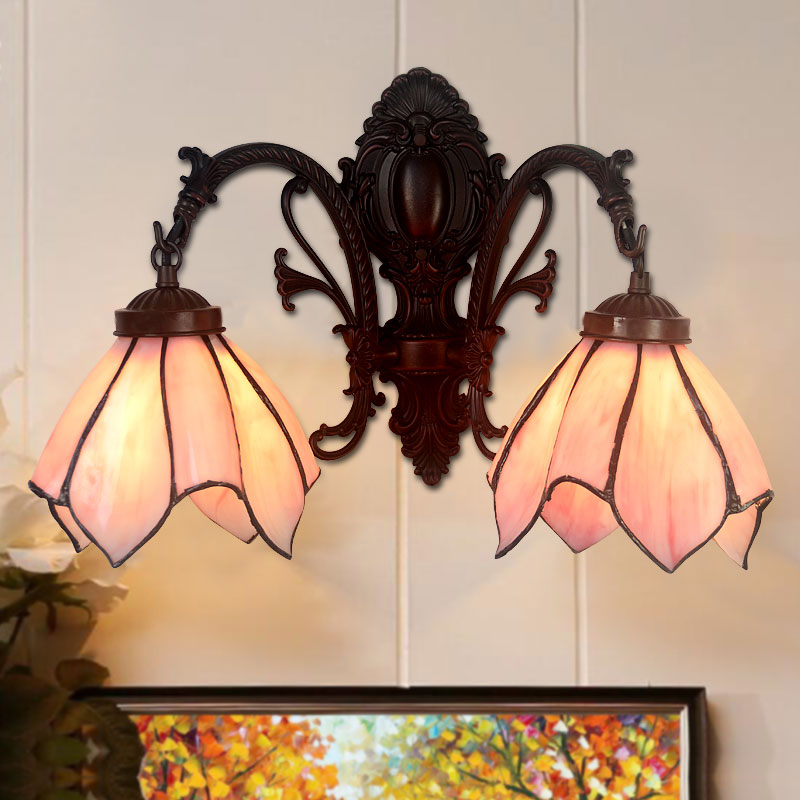 【粉荷】欧美复古浪漫文艺卧室客厅阳台花园纯手工艺术壁灯镜前灯