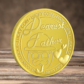 送给爸爸 徽章幸运币 硬币车钥匙扣dad父亲节礼物感恩节小礼品