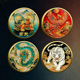 四神兽纪念币中国风朱雀白虎玄武龙创意纪念章文创硬币礼品币40mm