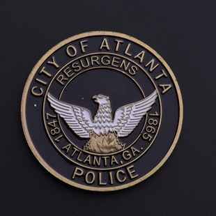 亚特兰大勋章纪念章订制金属团队荣誉徽章退伍纪念品金银礼品制作