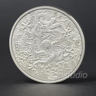 十二生肖龙纪念章中国龙纪念品收藏品千禧龙年硬币银币收藏礼品