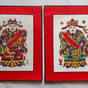 朱仙镇木版年画传统年画手工门神财神钟馗道经师宝挂画精品画片