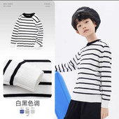 拉男童中大童针织衫 儿童套头打底衫 毛衣2024春装 巴拉 新款