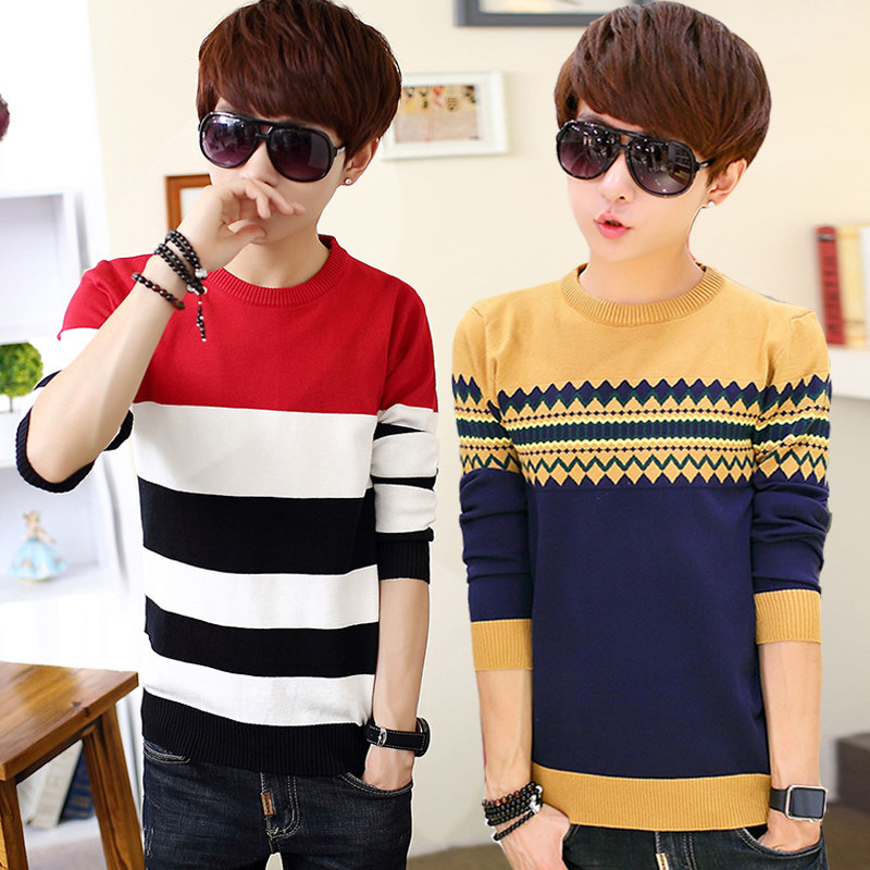 18春秋款16初中学生毛衣14青少年大童男孩15薄款针织打底衫13岁