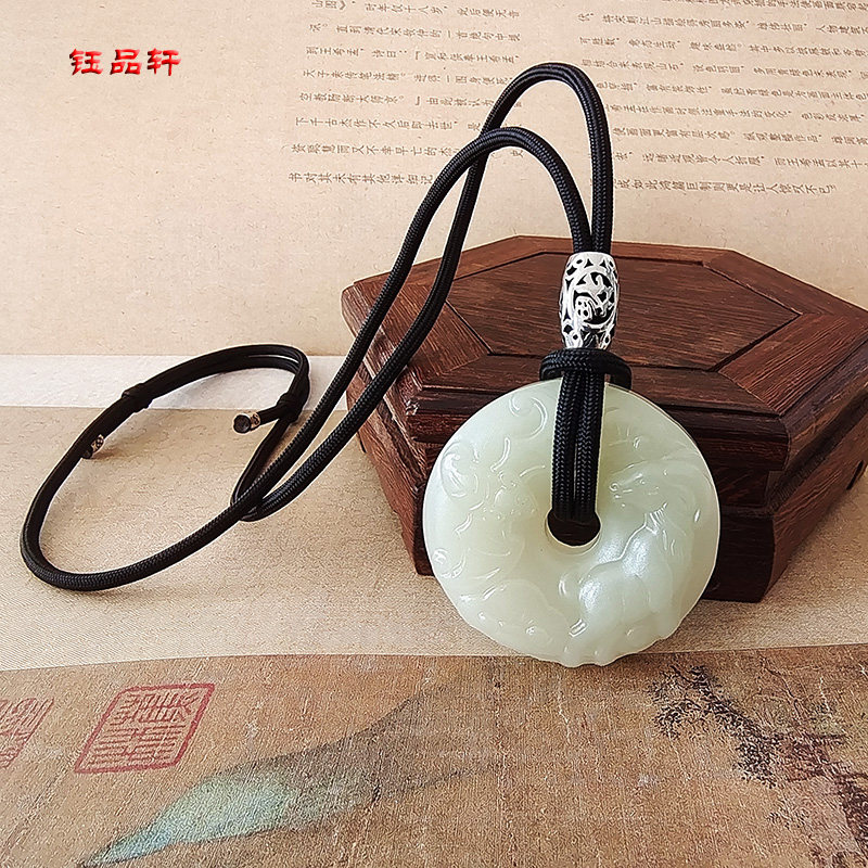 纯银平安扣专用挂绳翡翠吊坠绳男款项链绳红绳女款蜜蜡黄金挂件绳