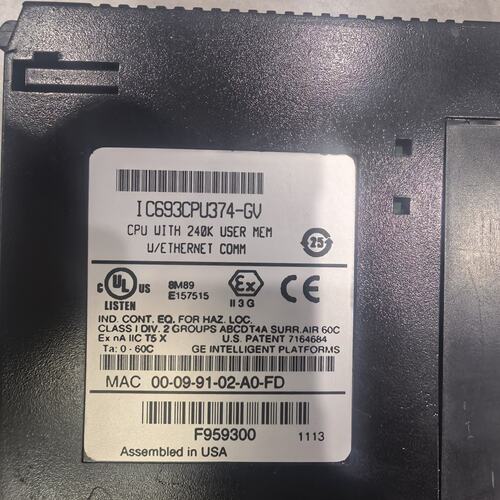 GE IC693CPU374-GV PLC CPU模块 可编程控制器/修或换