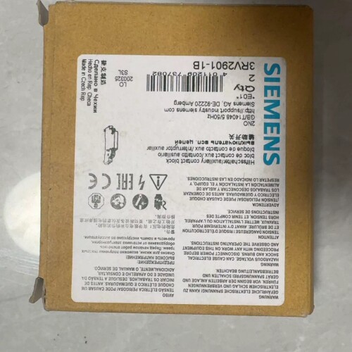 询价-3RV2901-1B 辅助触点 2NO 原包装 1