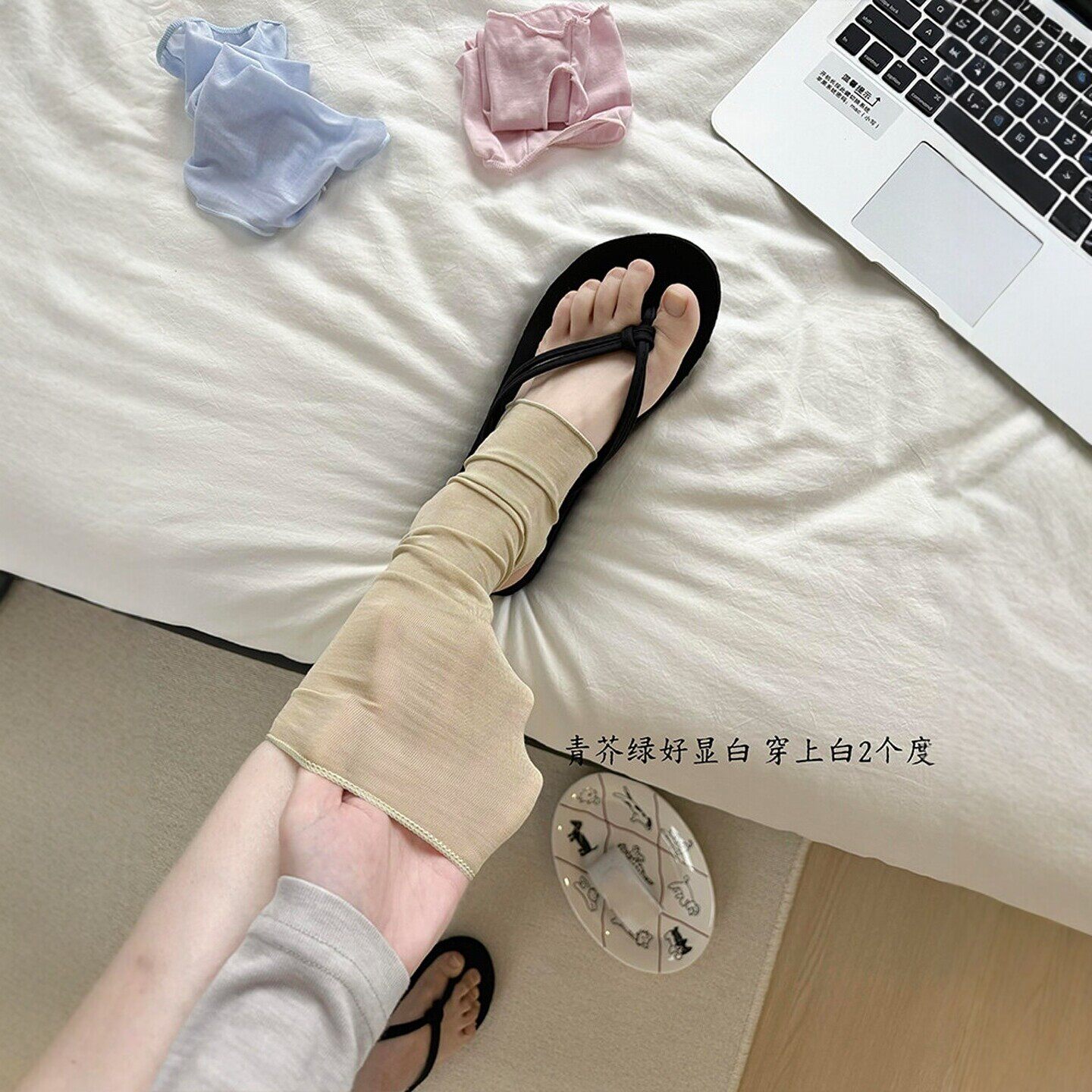 日系袜子女纯色堆堆袜套韩系小众多巴胺春夏透气踩脚袜显瘦腿套女