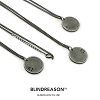 BLINDREASON South Korea 1314 series Quanzhi Long GD retro silver porn round -brand pendant necklace
