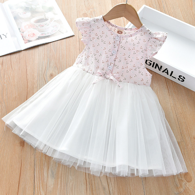 女宝宝纱裙子儿童碎花背心纱裙女童洋气连衣裙夏童装韩版公主裙