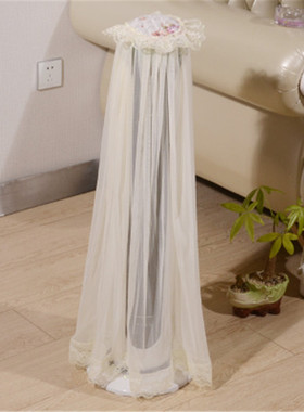 塔扇罩塔式灰色定做落地扇粉色防尘罩韩式蕾丝绿色定制白色盖巾罩