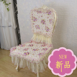 欧式餐桌椅子套罩餐椅坐垫套防滑棉麻家用椅子上的坐垫四季通用薄