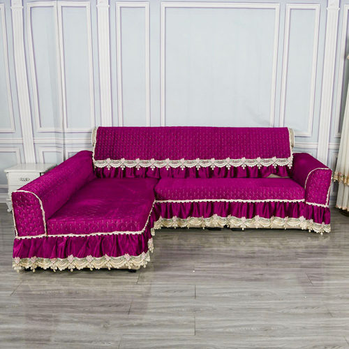 毛绒欧式风靠背防尘盖巾沙发套