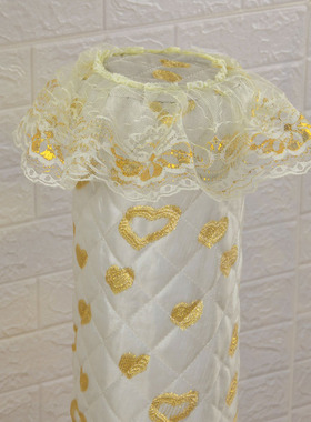 塔扇罩全包塔式落地扇紫色防尘套家用电扇蕾丝粉色防尘罩韩式定做