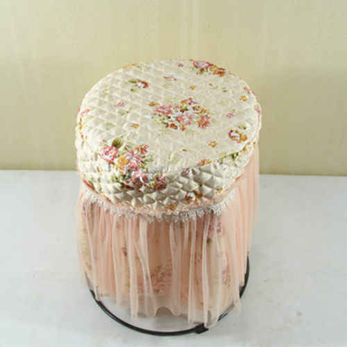 新款田园圆形坐垫椅子垫蕾丝布艺圆凳方凳全包花边餐椅垫尺寸定做