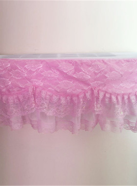 韩式纯色蕾丝粉色紫色空调罩挂机1.5P匹全包布艺米黄色防尘罩定做