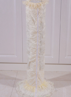 新款全包蕾丝白色布艺无叶风通用落地扇塔扇韩式防尘罩套尺寸定制