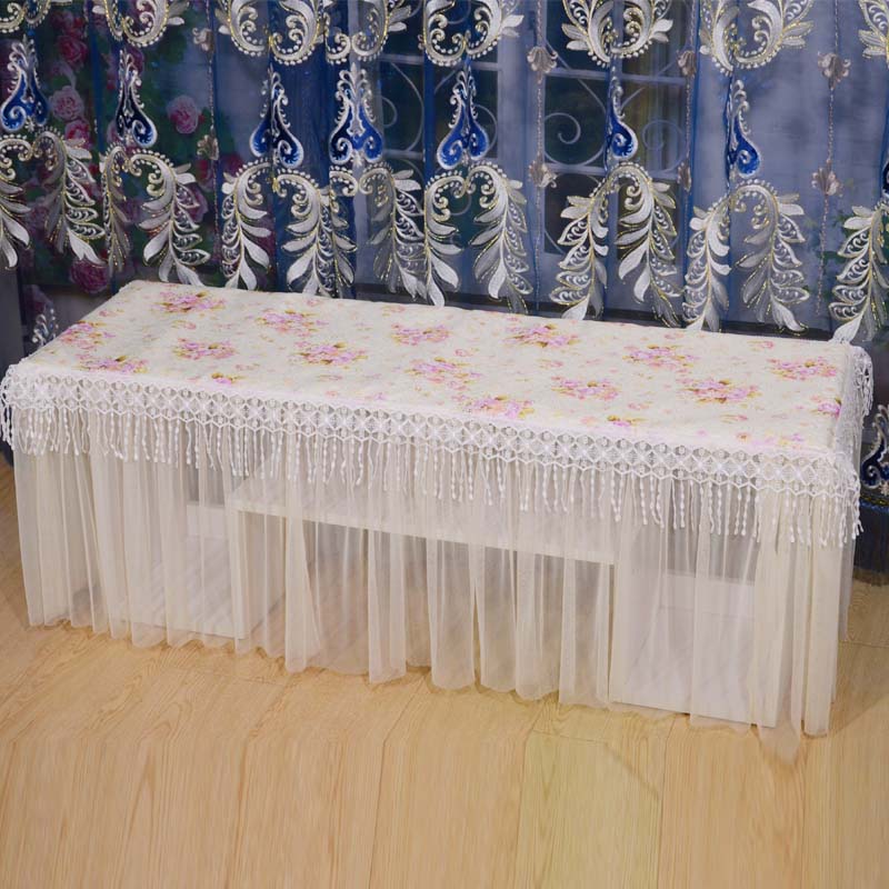 田园风蕾丝植物流苏花卉茶几垫