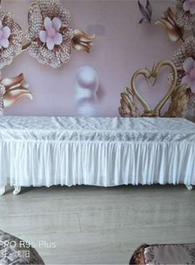 蕾丝电视柜白色布艺全包保护套茶几盖巾鞋柜罩欧式防尘罩盖布定做