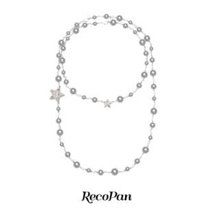 【张真源枪枪同款】RecoPan重塑未来/原创灰珍珠轻奢高级双层项链