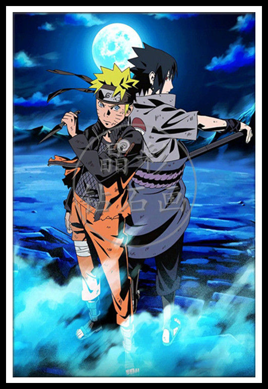 5D满钻新款卡通动漫火影忍者钻石绣鸣人佐助钻石画圆钻点钻十字绣