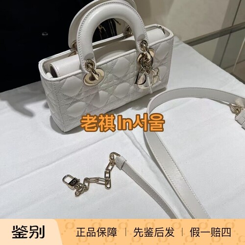 祺掌柜Dior迪奥韩国免税店新款戴妃包横版羊皮单肩斜挎包手提链条