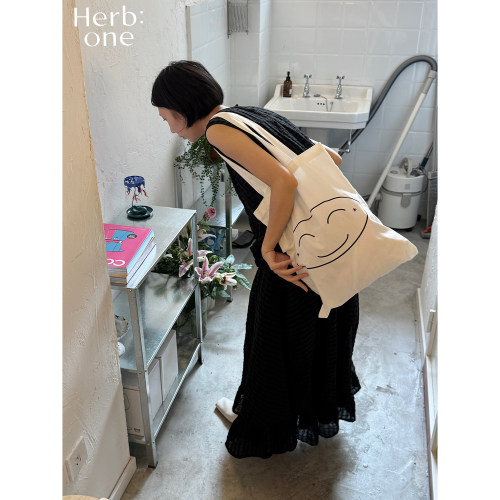Herboneleslie笑脸单肩帆布