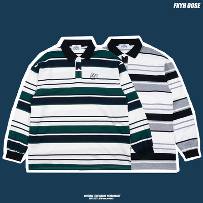 美式西海岸chicano字母POLO衫