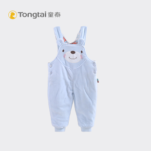 婴儿加绒背带裤 棉裤 子冬季 9个月男女宝宝夹棉加厚裤 童泰秋冬装