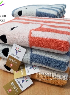 金号舒特曼毛巾 正品 S1131WH 纯棉无捻 可爱熊面巾