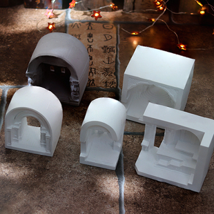 纪念碑谷古堡扩香石硅胶模具 夜灯石膏香薰建筑水泥混凝土自制diy