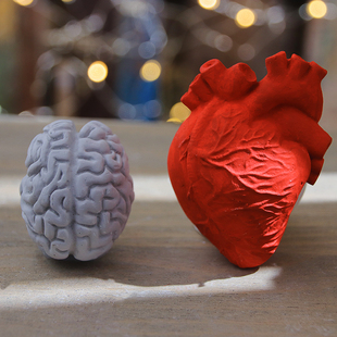 创意仿真心脏模具大脑形状食品矽胶巧克力捏捏乐模具混凝土手作模