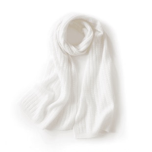 ZX2328秋冬浪漫羊绒女士华夫格镂空围巾保暖护颈披肩织保暖小围脖