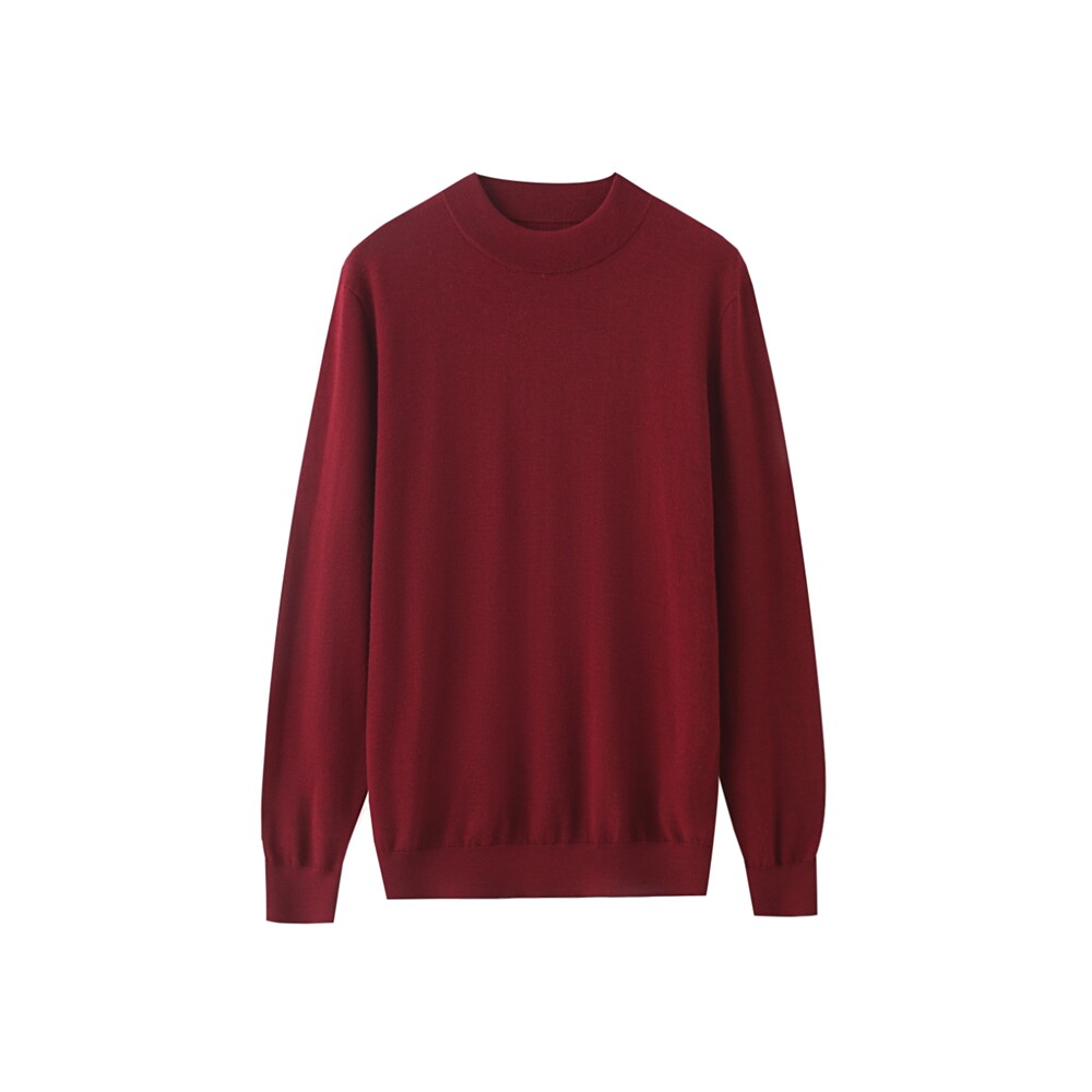 LH808220春秋男士轻奢羊绒半高领针织衫薄款毛衣宽松内搭打底衫