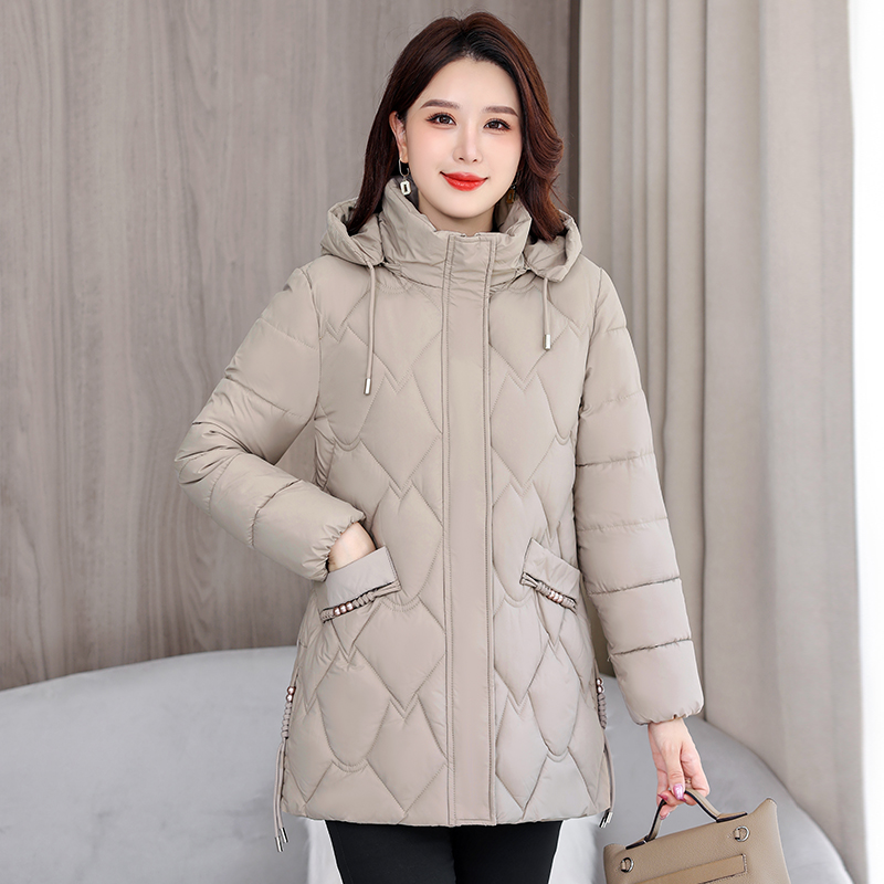 冬季羽绒棉棉衣女中长款保暖棉服