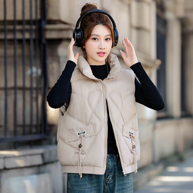 秋冬羽绒棉马甲女背心坎肩马夹