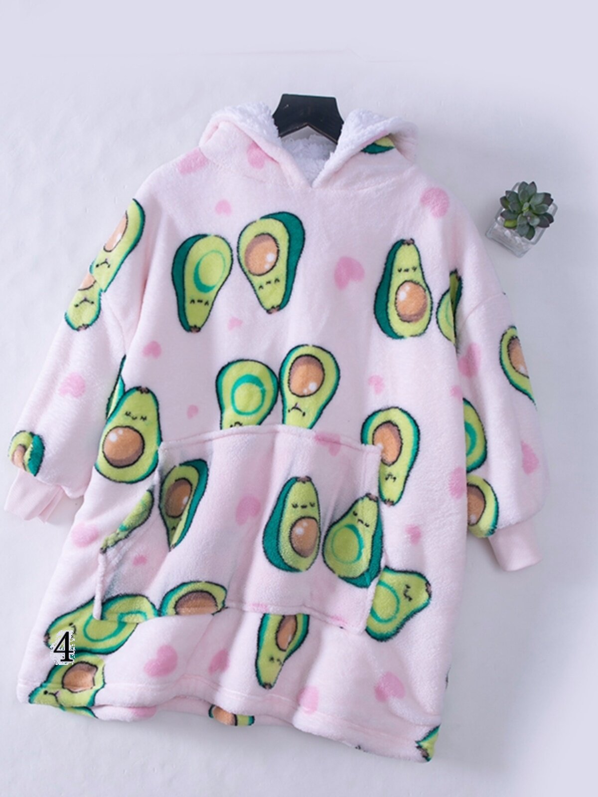 H 가을 겨울 새 여성 산호 벨벳 잠옷 두꺼운 플러스 벨벳 홈웨어 플란넬 스웨터 따뜻한 9부 소매 후드 티셔츠