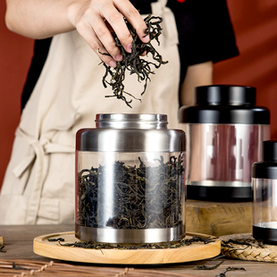 密封罐茶叶茶罐高档便携小茶叶罐包装盒罐子家用装茶小号铁罐礼盒