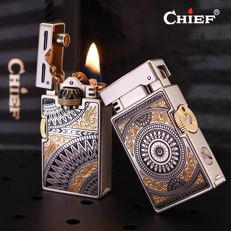 法国首领煤油打火机老式曼陀罗元素双齿轮联动创意高级送男友礼物,ZIPPO/瑞士军刀/眼镜,充气打火机,淘宝优惠券,粉丝福利购,淘宝优惠卷