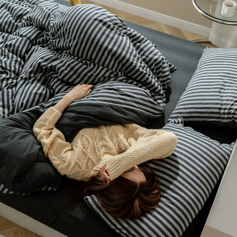 日式针织纯棉四件套顺丰包邮