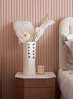 可凡现代简约陶瓷五孔花瓶