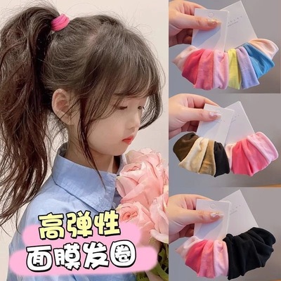 儿童面膜发圈高弹力无缝加宽发圈女孩扎高马尾头绳不伤发宝宝皮筋