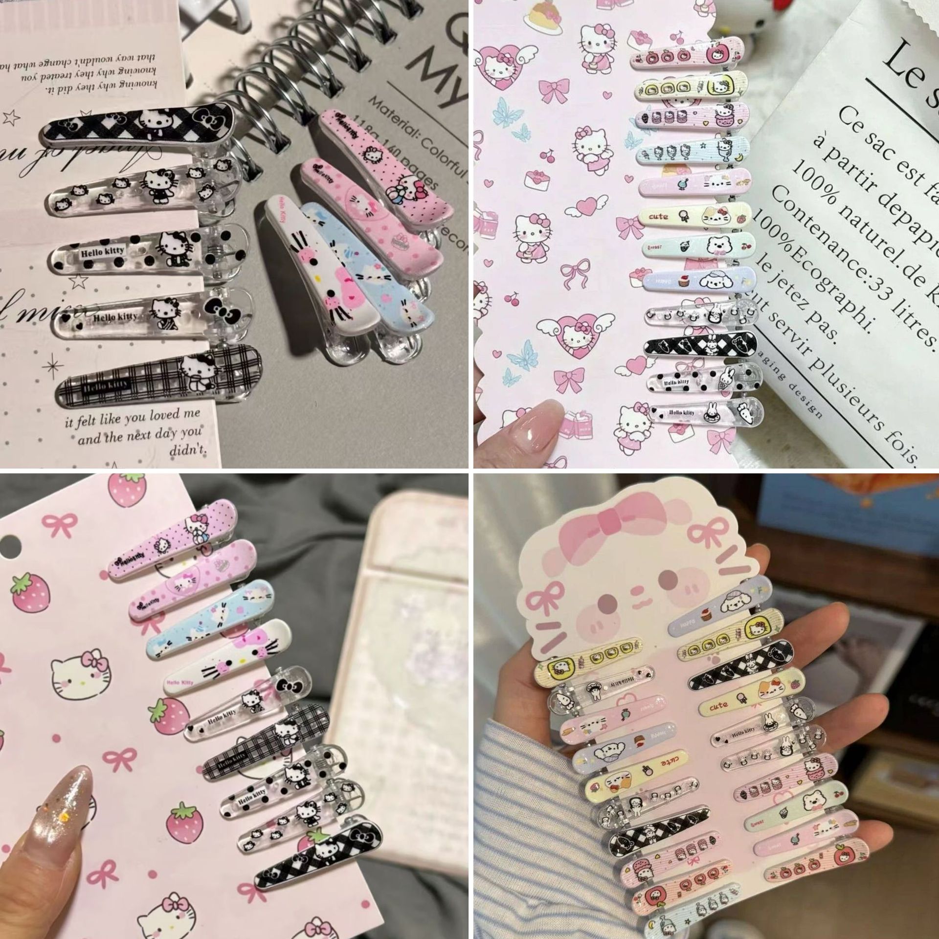 可爱卡通ins发夹韩版少女甜美ins侧边刘海学生头饰鸭夹百搭发饰