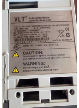 VLT FC301 0.75KW FC-301PK75T Danfoss丹佛斯 变频器