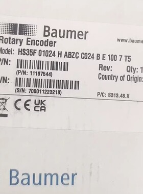 HS35F 01024 H ABZC C024 B E 100 7 T5 Baumer堡盟 旋转编码器